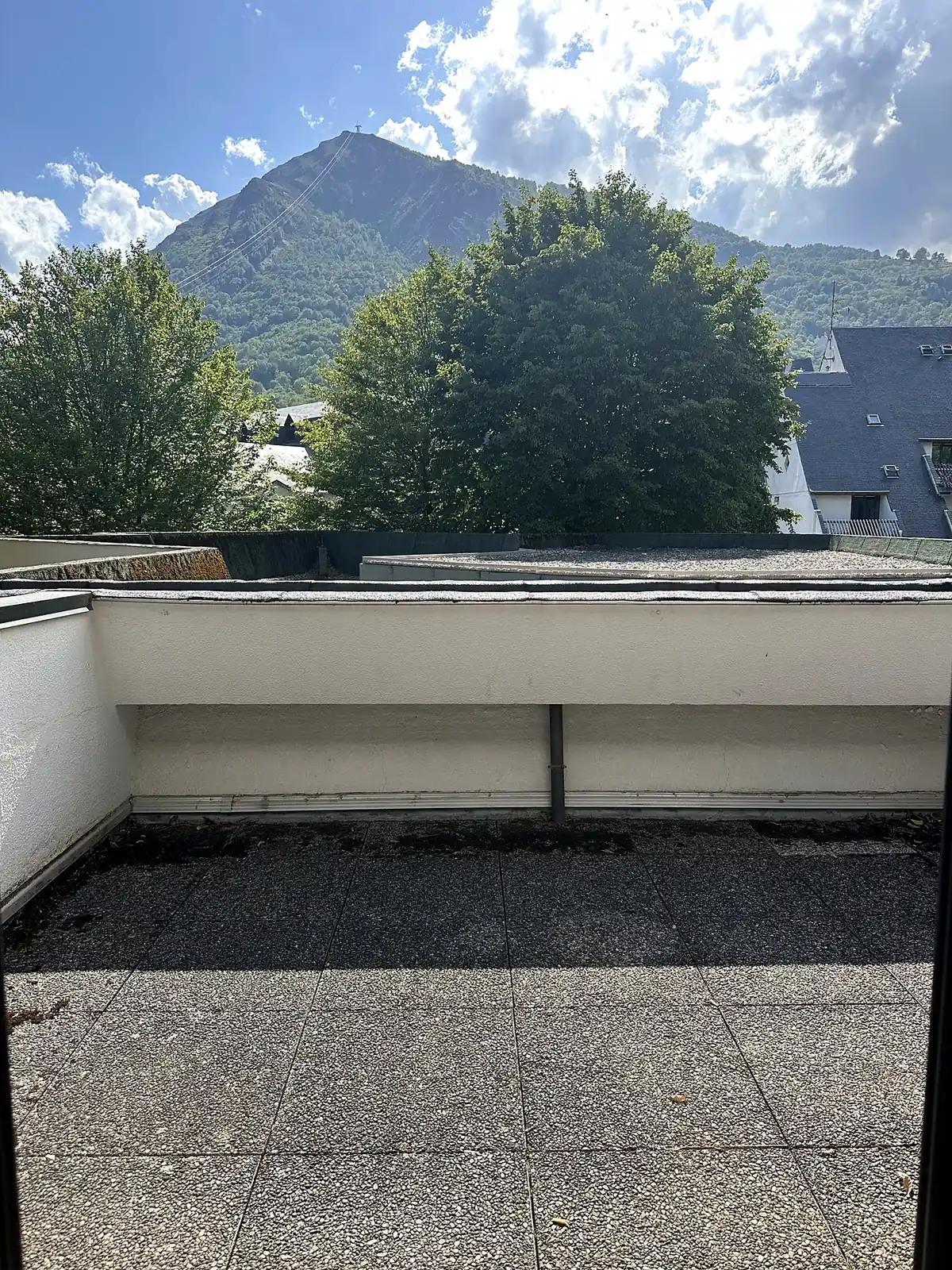 Le balcon du studio face au sommet